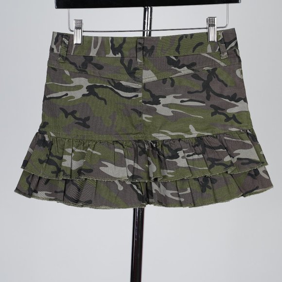 Boa Style A-Line Ruffled Mini Skort In Camo Size S - Picture 2 of 7